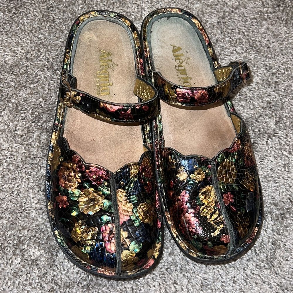 Alegria Tuscany Leather Slip-on Mary Janes 38 - Picture 3 of 4